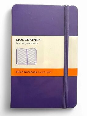 Feela A5 Purple Moleskin Notebooks Journal